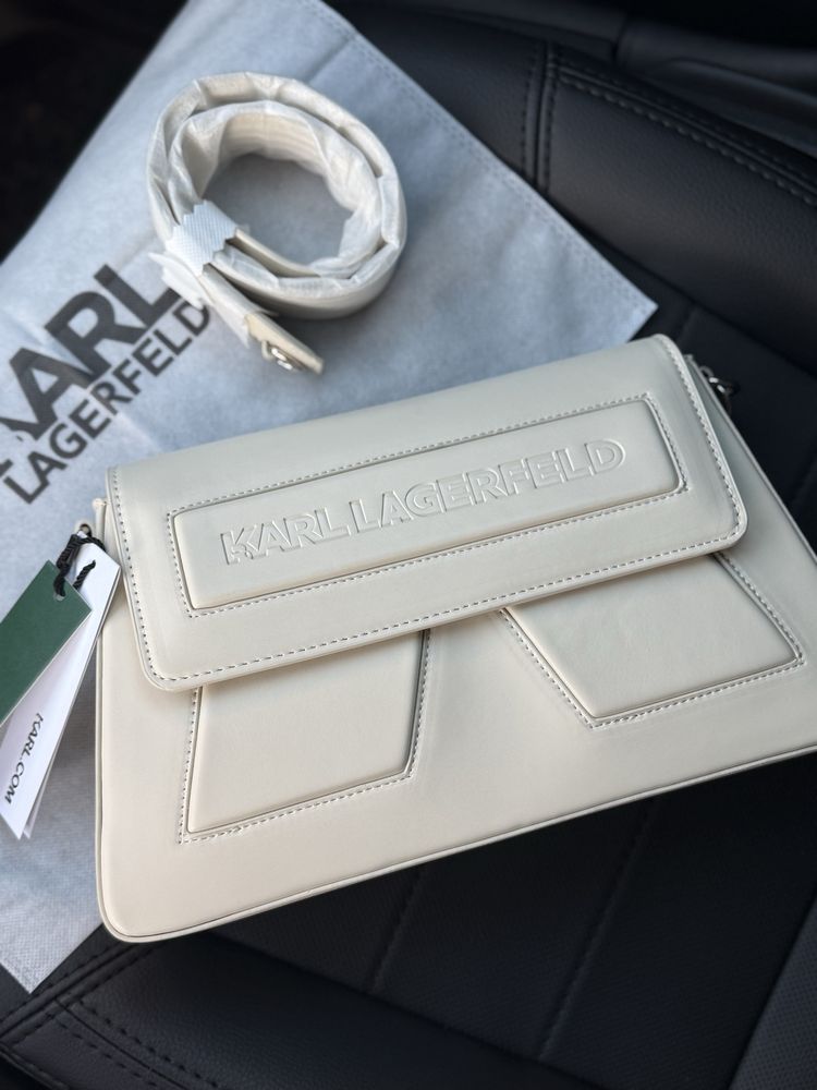 Сумка Karl Lagerfeld жіноча нова молочна біла бежева