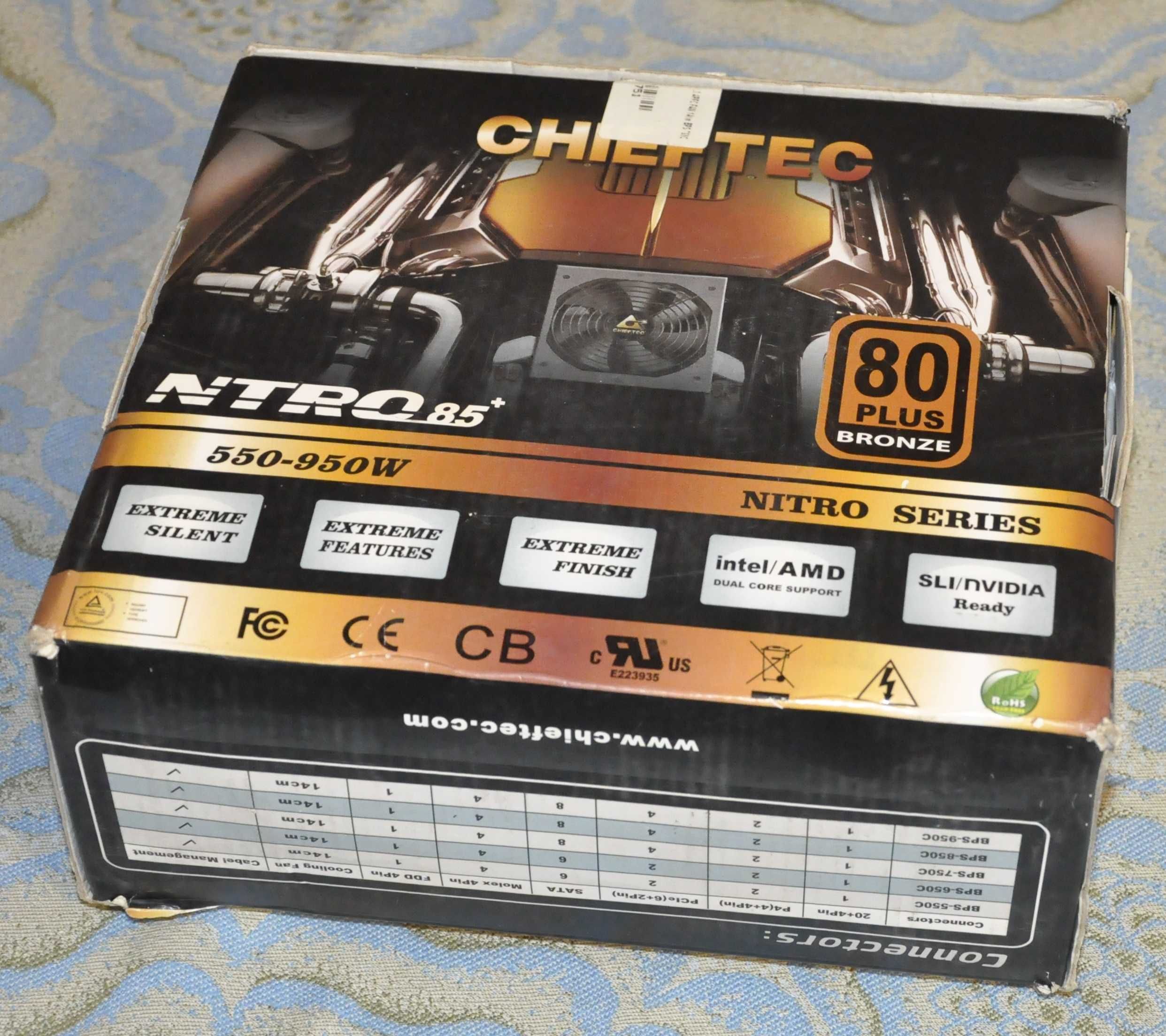 Блок питания 750 Вт Chieftec BPS - 750C чифтек