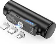 Kuulaa Magnetyczny Powerbank 3w1 MINI Ładowarka 3000mAh IPHONE/SAMSUNG