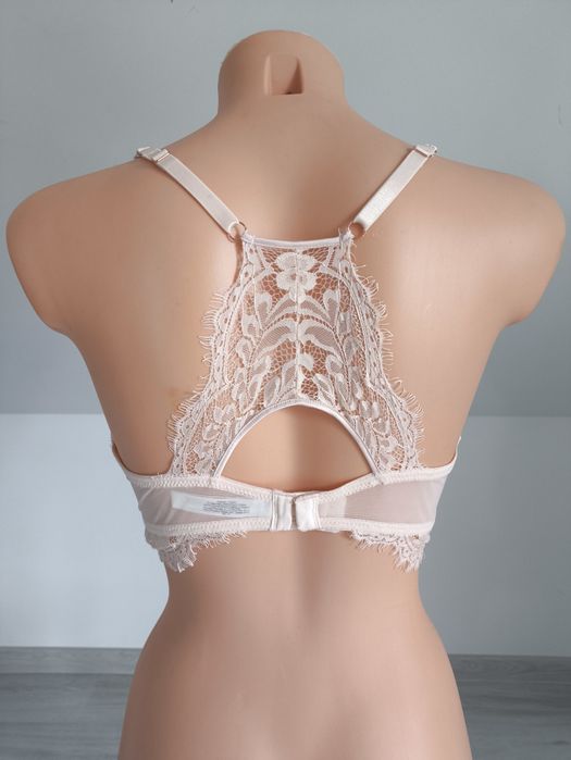 Koronkowy biustonosz stanik push up koronkowe plecy