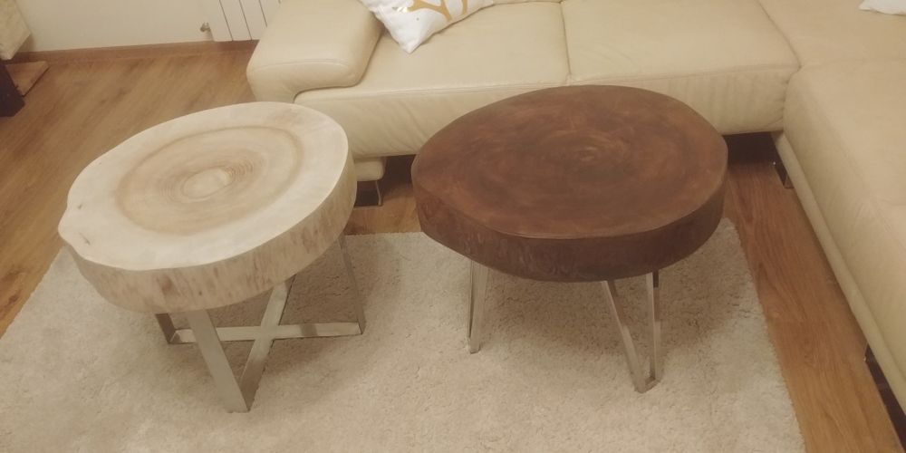 Stolik kawowy z plastra