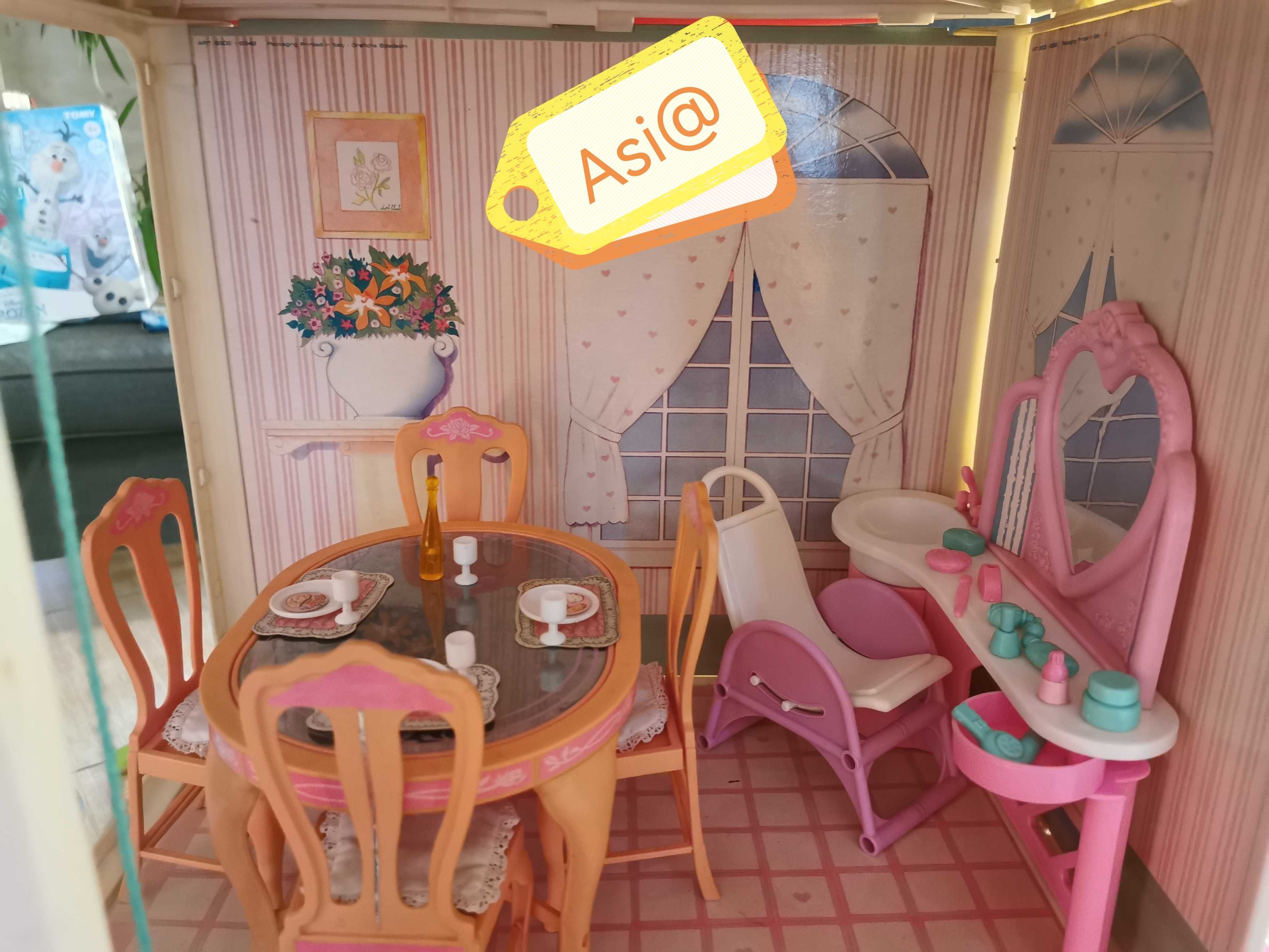 Domek Barbie Mattel lata 90te stan db unikat mebelki oryginał