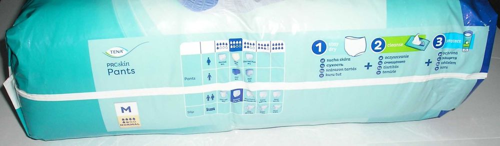 Pieluchomajtki TENA rozmiar M opak. 30 sztuk - nowe - zestaw 3 opakow.