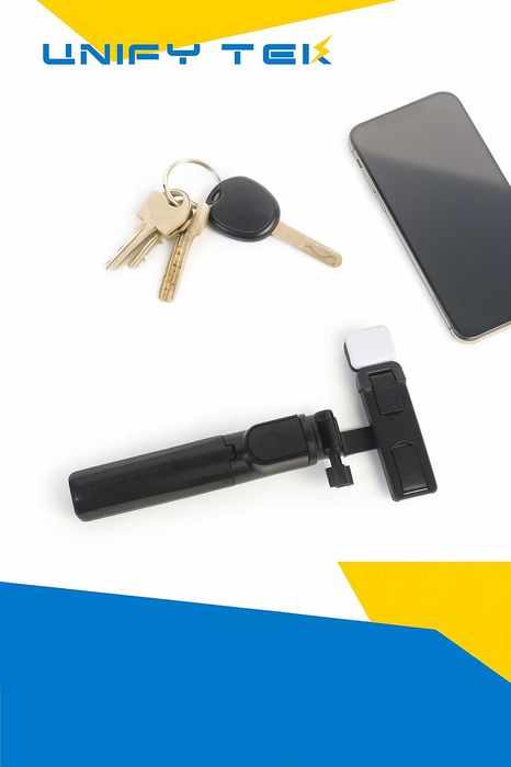 Selfie stick statyw - składany kijek do zdjęć z pilotem i statywem 3w1