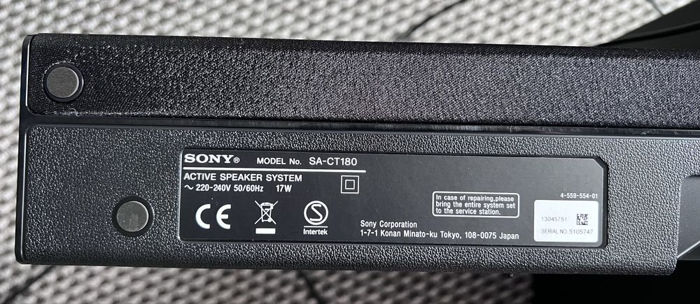 Sounbar SONY SA-CT180