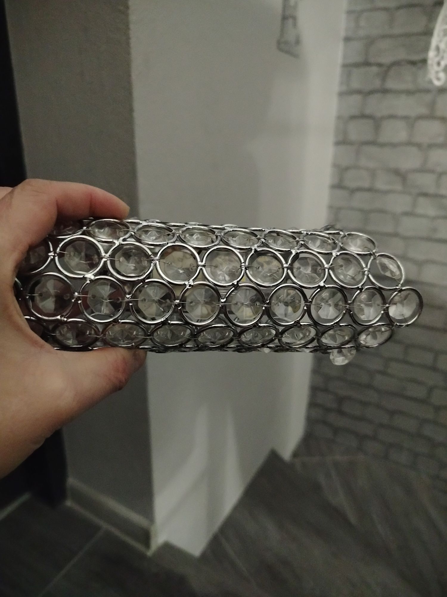 Kinkiety z kryształkami 3 szt