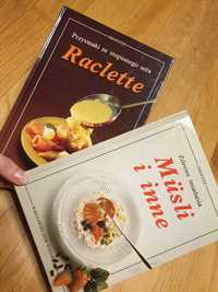 Zestaw 2 książek kucharskich smakosz musli raclette warszawski Dom