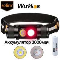 Налобный фонарь  Sofirn(Wurkkos) H25LR (красный/белый свет) H25S+АККУМ