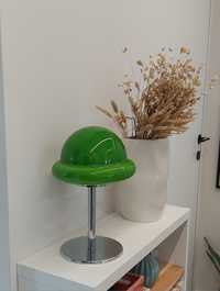 Piękna zielona lampa stołowa bauhaus grzyb grzybek skandynawska LED