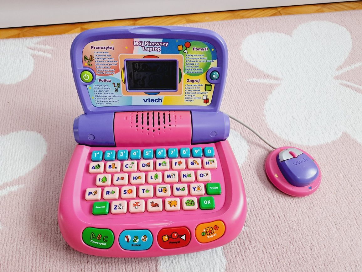 Mój pierwszy laptop V-tech gry edukacyjne czytanie liczenie Jęz Polski