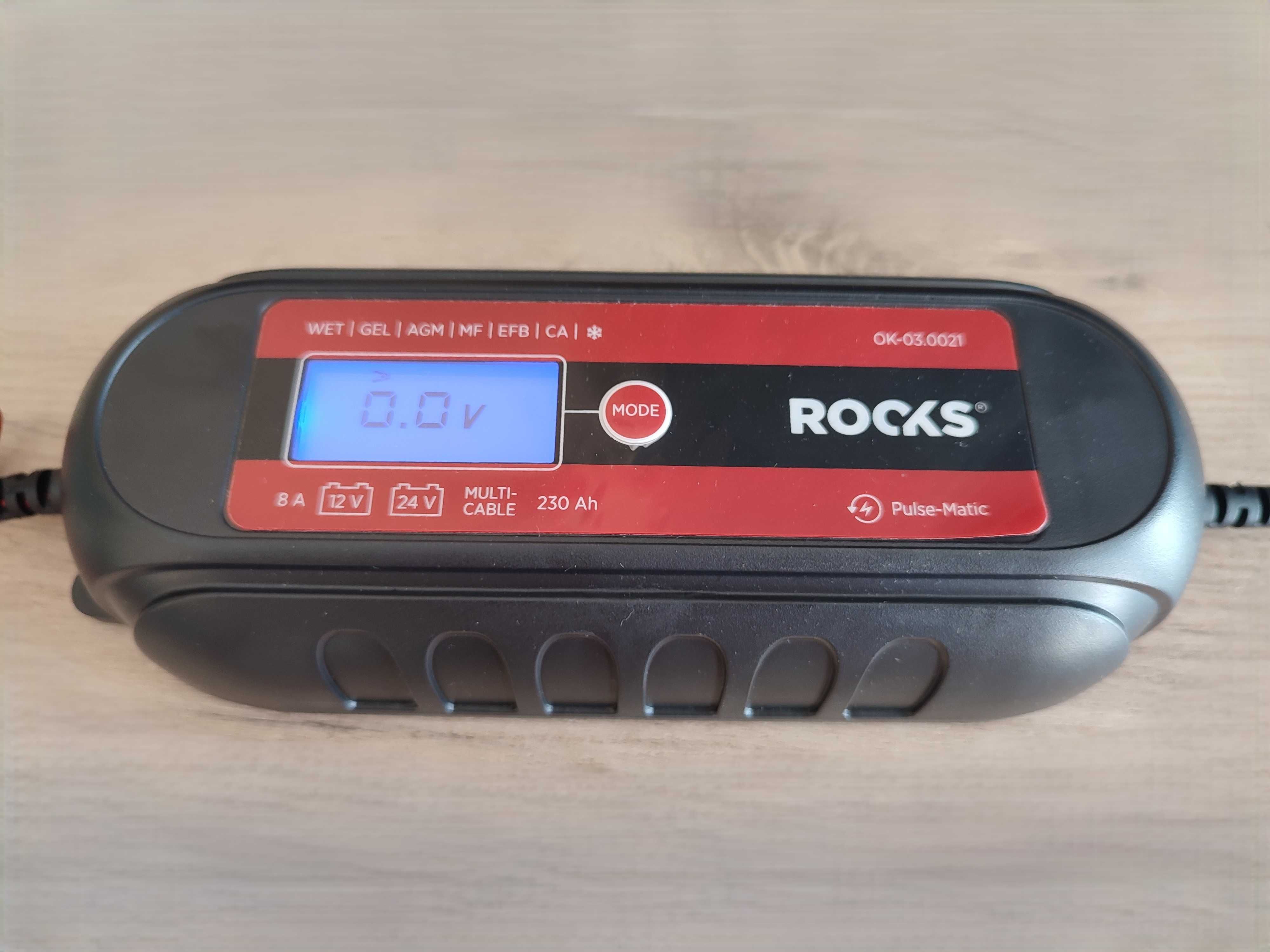 Prostownik elektroniczny, inteligentny smart 12v 24v- 8a - 230 ah, lcd