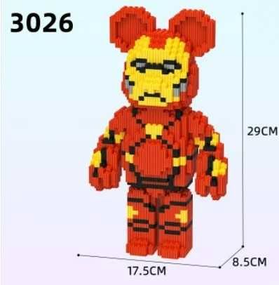 Magic Blocks ведмедик 3Д Конструктор 3065 Bearbrick Медведь 3D мишка