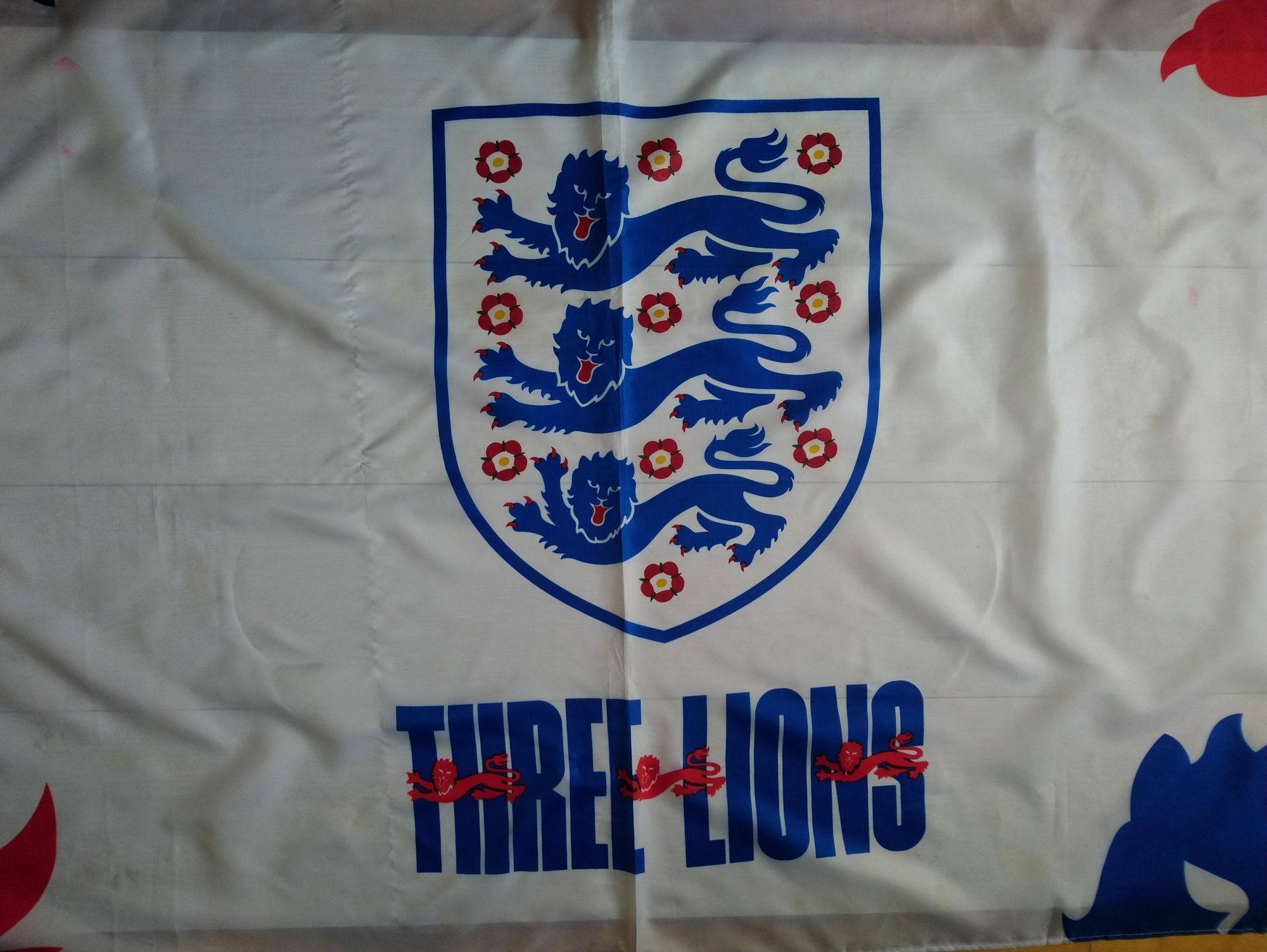 Прапор Англія з левом футбольний 90×150 см
