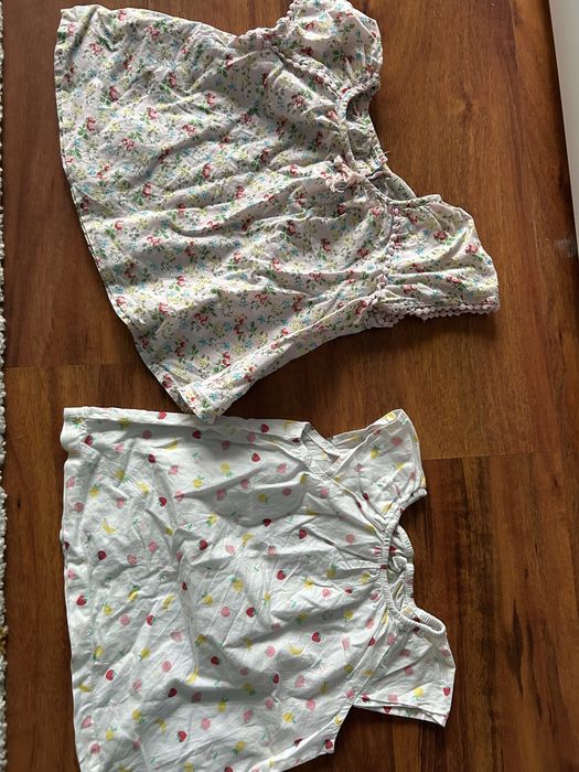 Dwie bluzeczki w kwiatuszki H&M NEXT 80-86