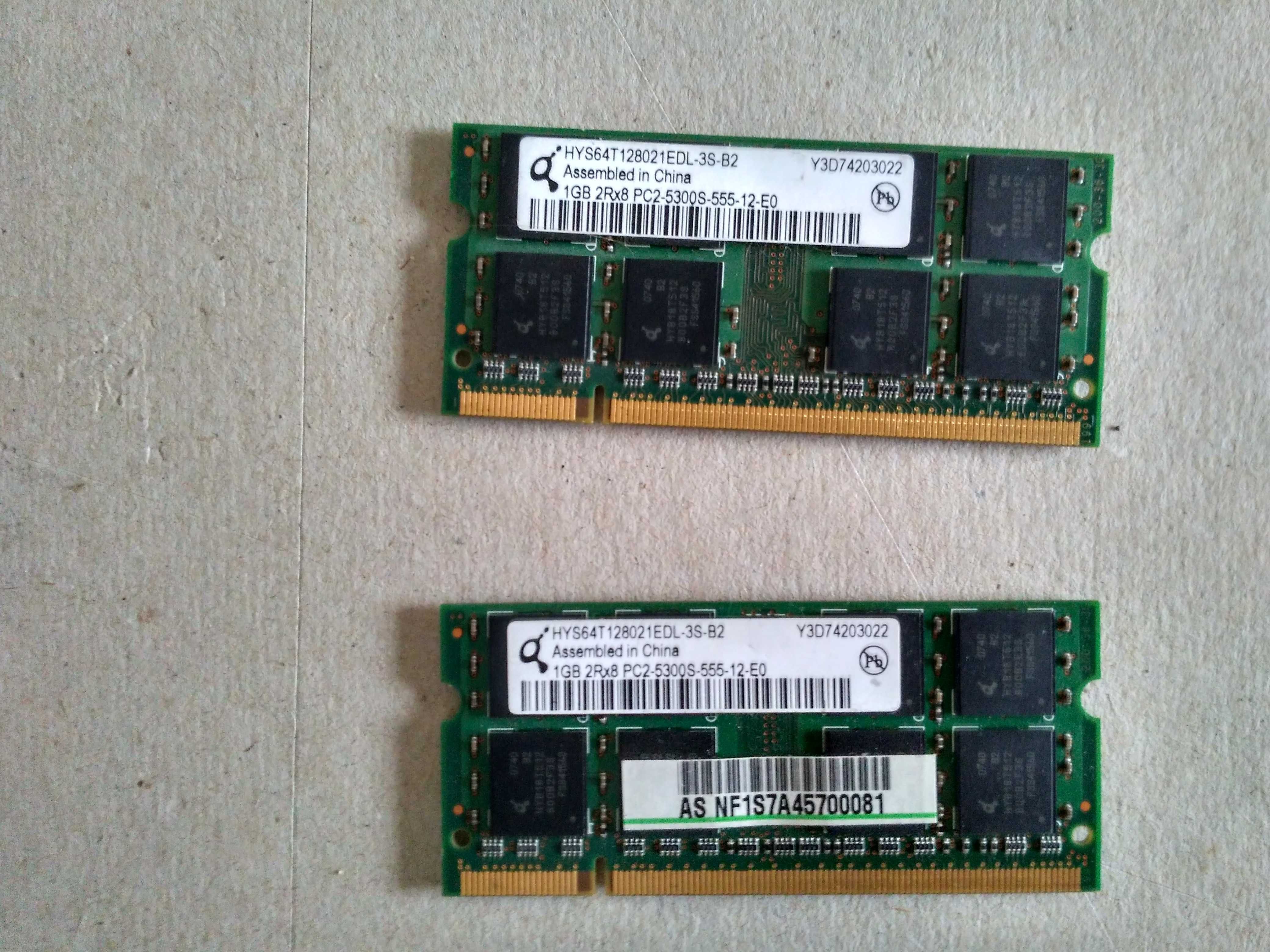 Quimonda SODIMM 2GB (2x1GB) DDR2-667 PC2-5300S - HYS64T128021EDL-3S-B2