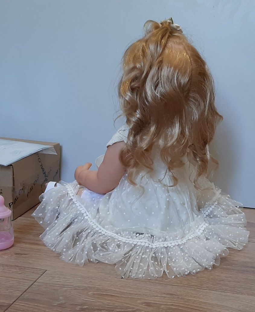 Оригинальная кукла-реборн 55см Немецкий силикон.3D окраска кожи,вены,