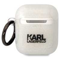 Etui Karl Lagerfeld Glitter Karl&Choupette Na AirPods 1/2