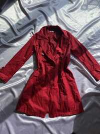 Czerwony płaszcz płaszczyk XS 34 orsay vintage