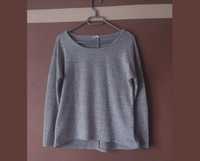 Sweter sweterek bluzka sweterkowa top szary oversize basic S 36