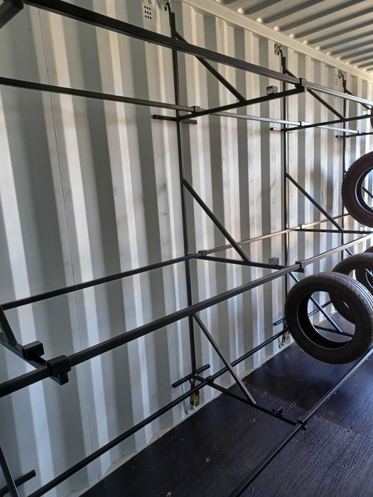 regał na opony do kontenera, regał, regały do kontenera, regał