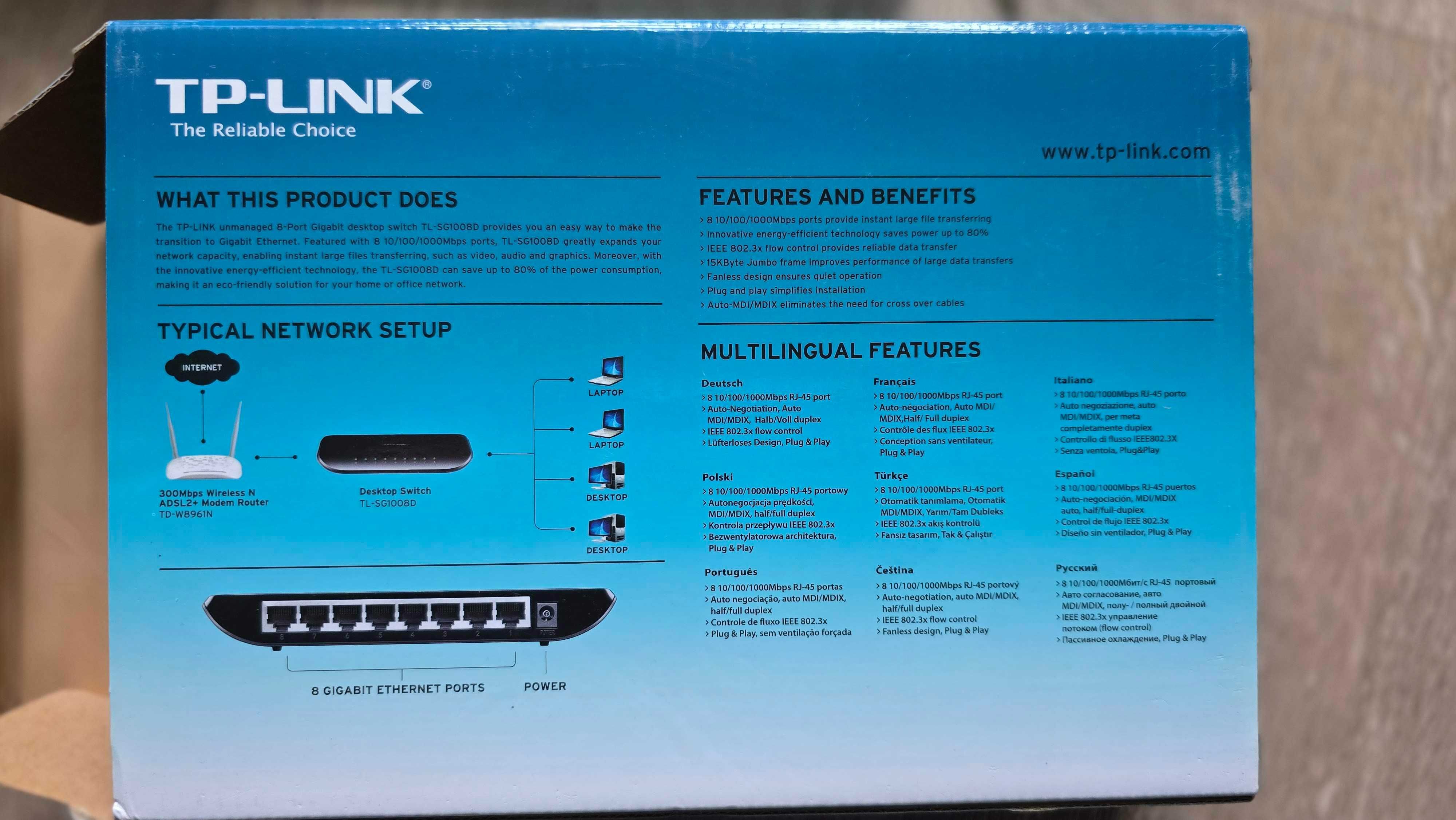 Комутатор мережевий TP-Link TL-SG1008D