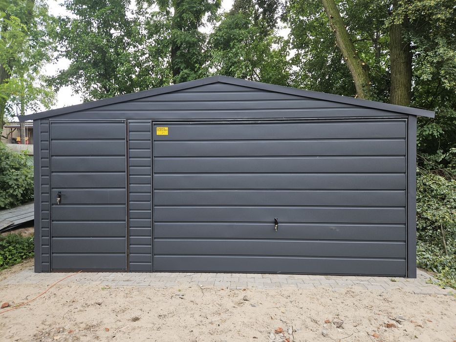 5x6 POM Garaze Blaszane Garaż Blaszany Blaszak Blaszaki Antracyt