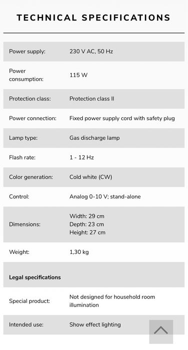 Strobe de luz potente