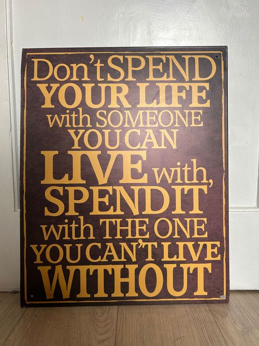 Posterplate plakat metalowy z napisem ozdoba grafika