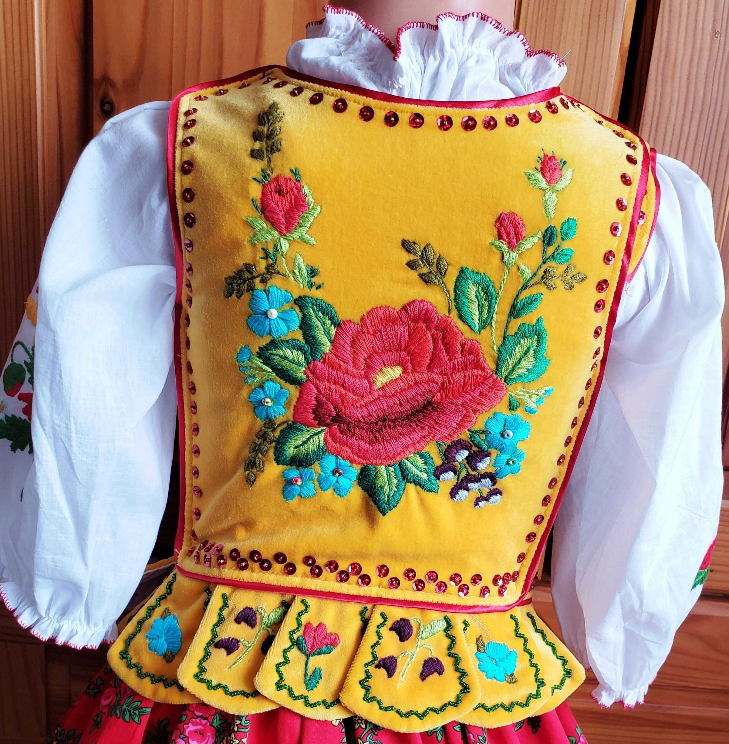 Ręcznie wyszywany gorset krakowski