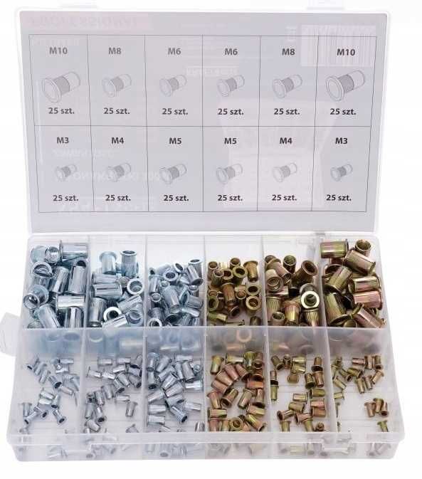 Komplet Nitonakrętki Zestaw 300szt