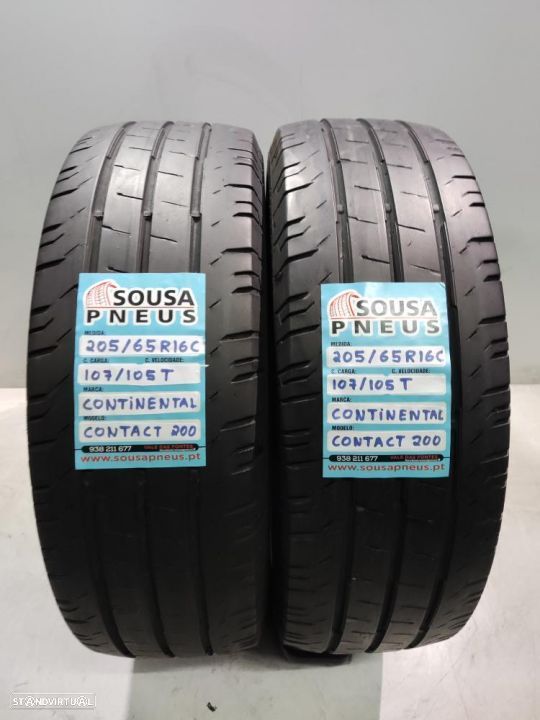 2 pneus semi novos 205-65r16c continental - oferta dos portes