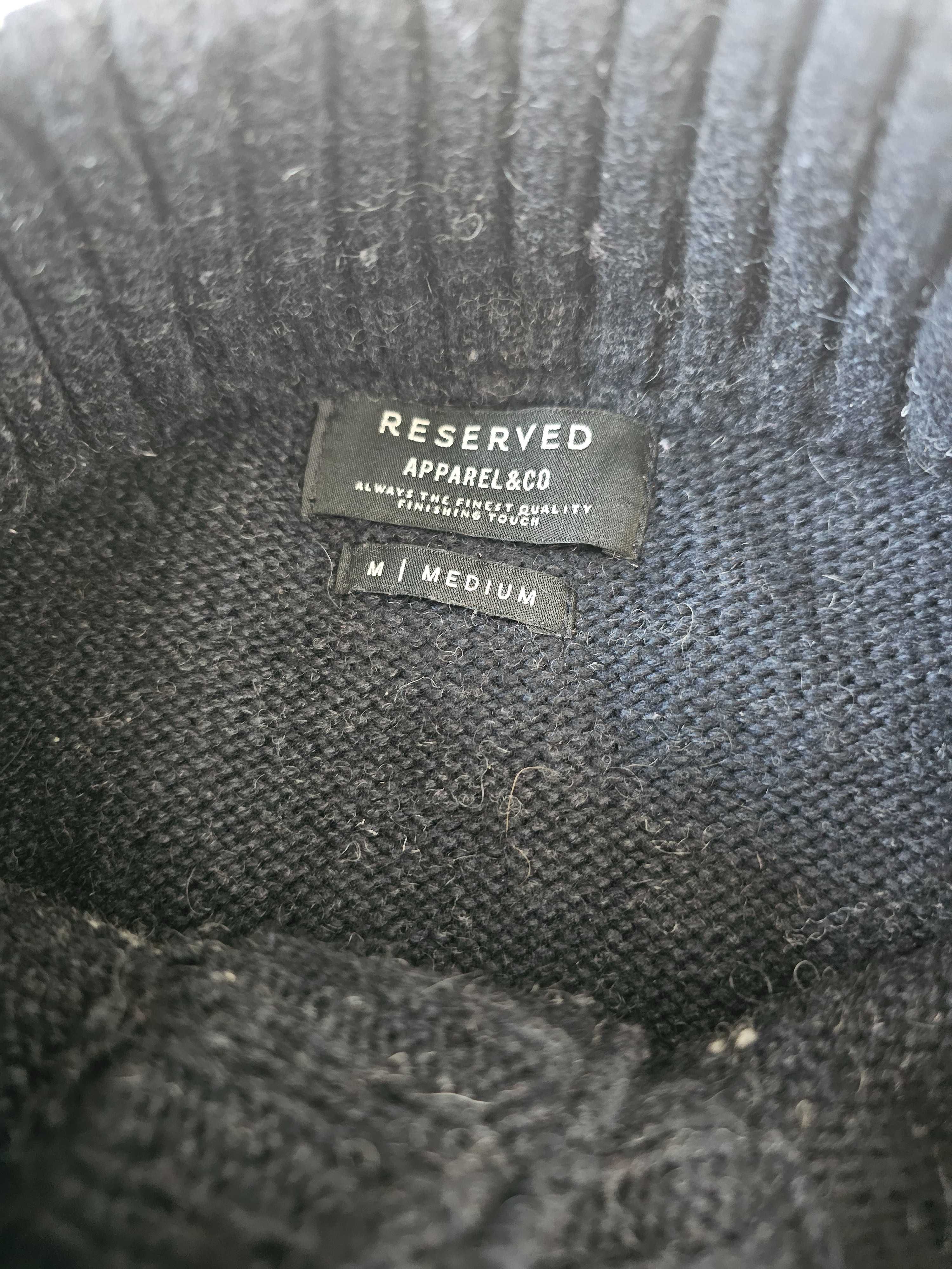 Sweter Reserved szary popiel czarny r. M męski jak nowy