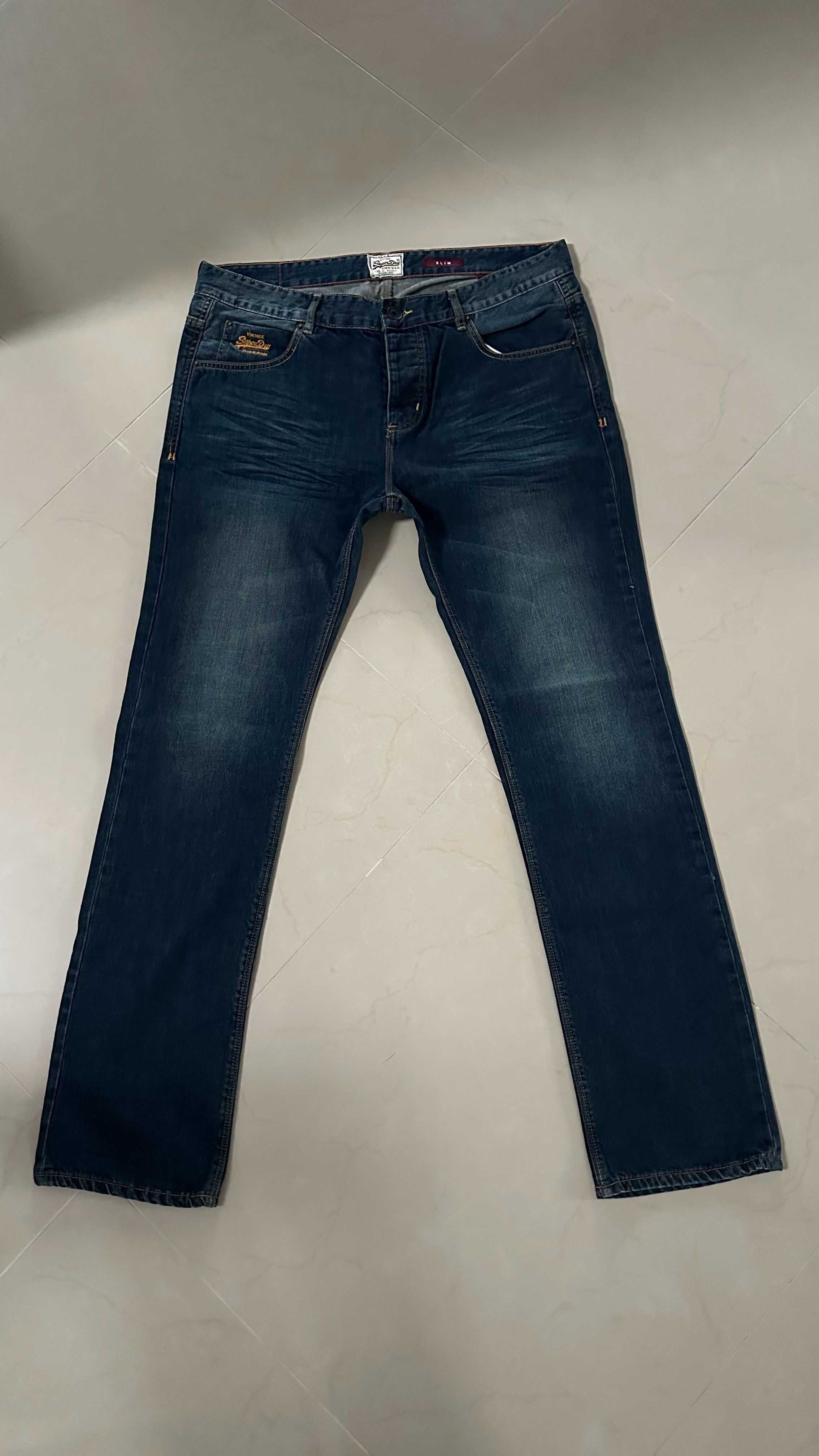 Superdry Slim 36/34 Spodnie Piękne