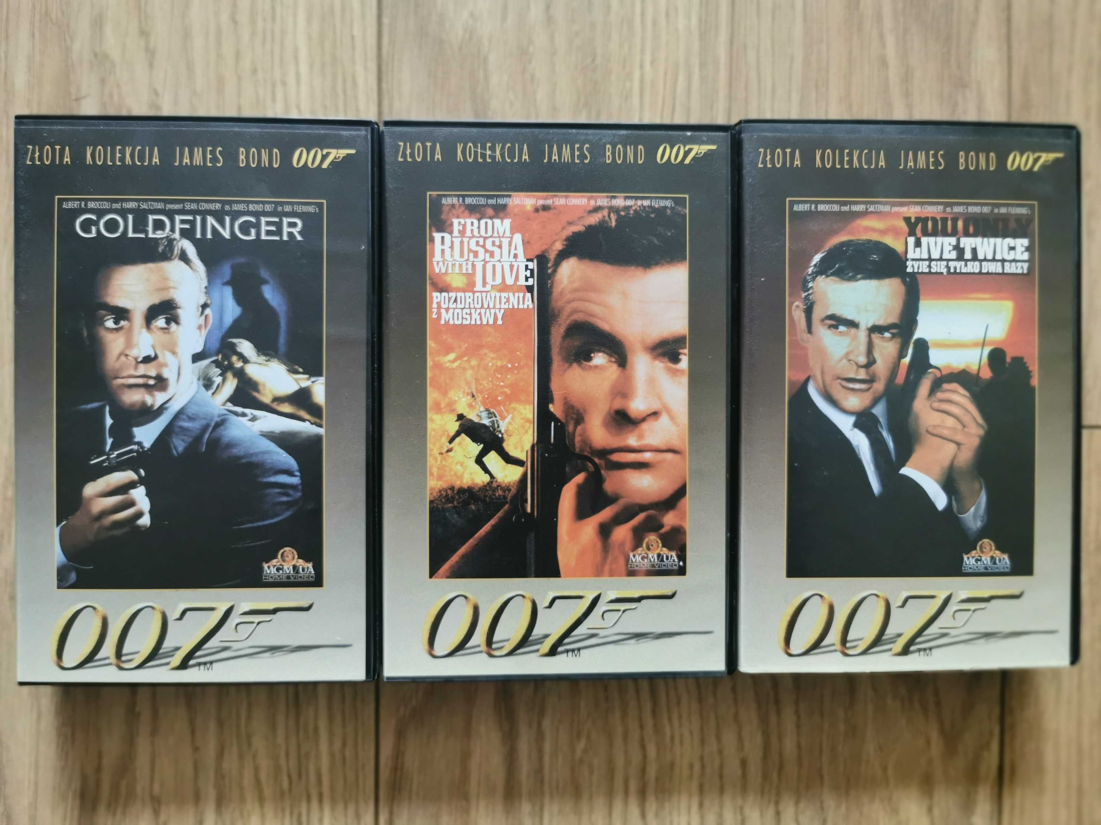 Zestaw trzech kaset magnetowidowych - VHS - 007 || James Bond