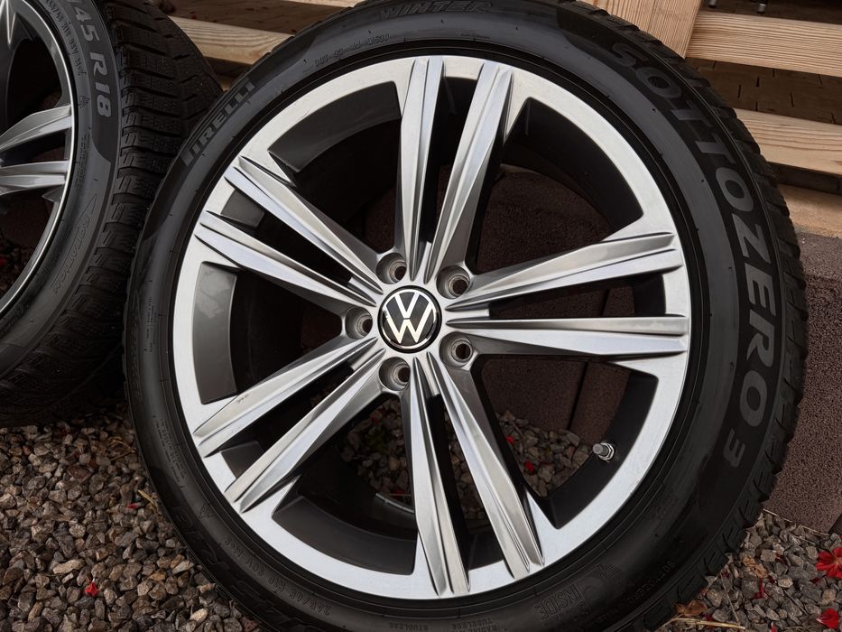 Felgi Koła 18 5x112 VW Oryginał Arteon Passat Tiguan Opony Zimowe