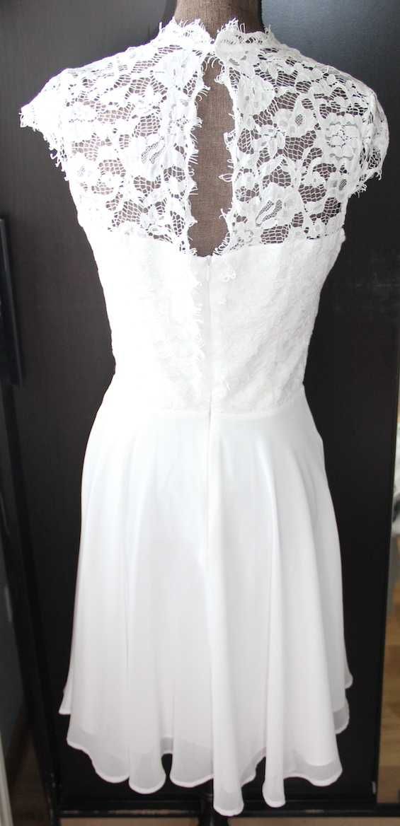 sukienka suknia ślubna koronka koronkowa xs s 34 36 biała