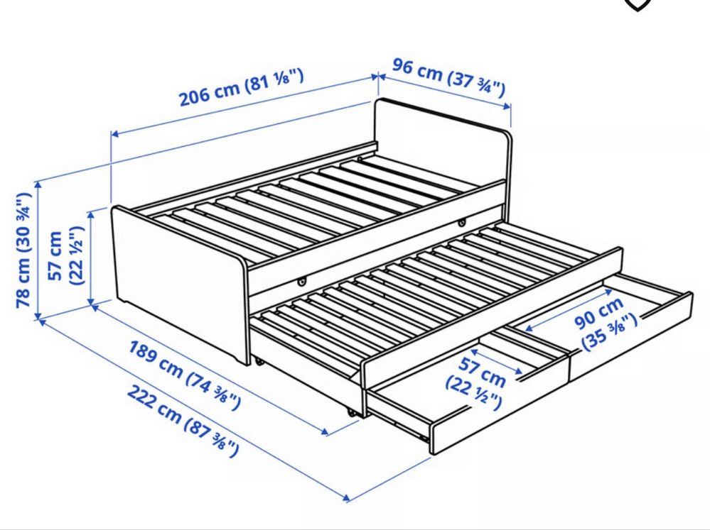 Łóżko Slakt Ikea