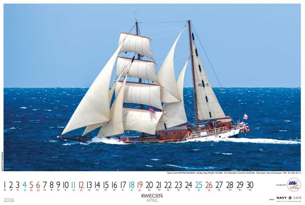 Kalendarz ŻAGLOWCE 2026