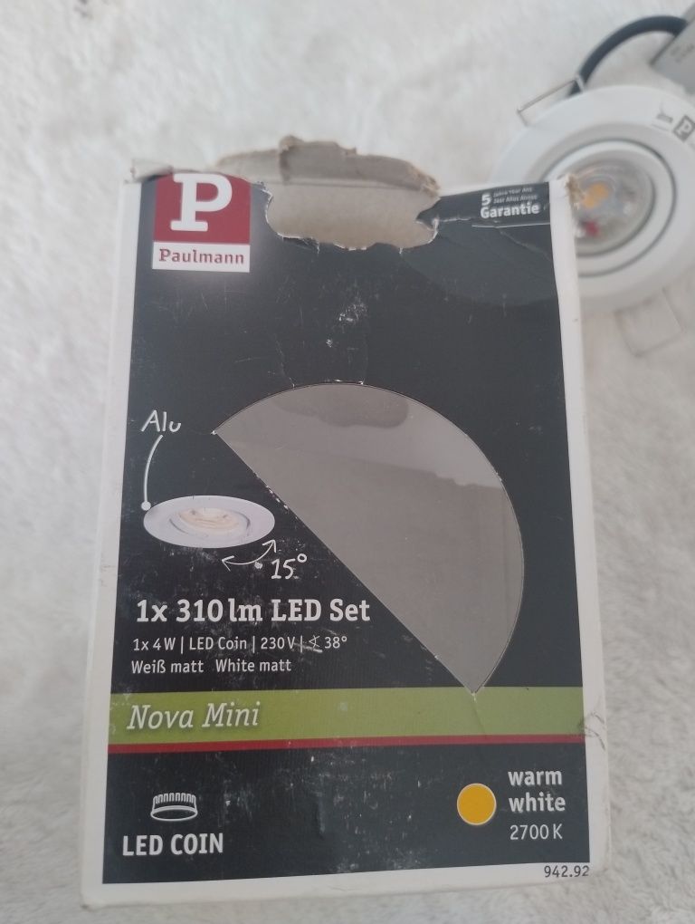 Nowe oczko LED 4W na 230V WW ciepłe światło białe łatwy montaż