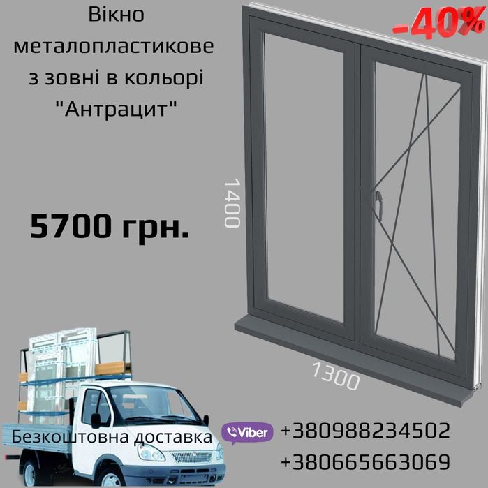 Металопластикові вікна та двері, установка вікон Виноградів.