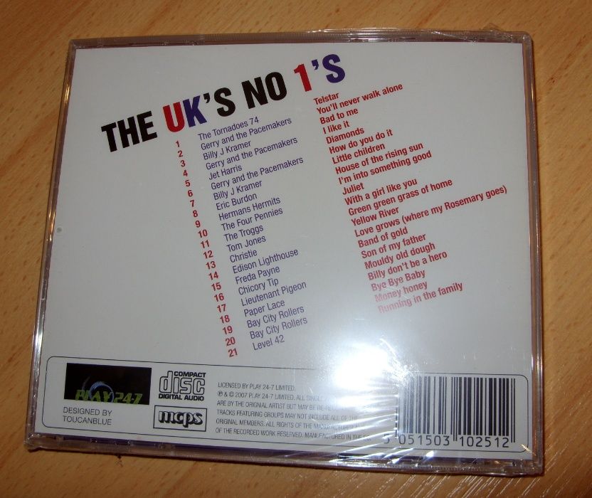 The UK's NO 1's CD Płyta, 21 piosenek! Nowa w folii Okazja!