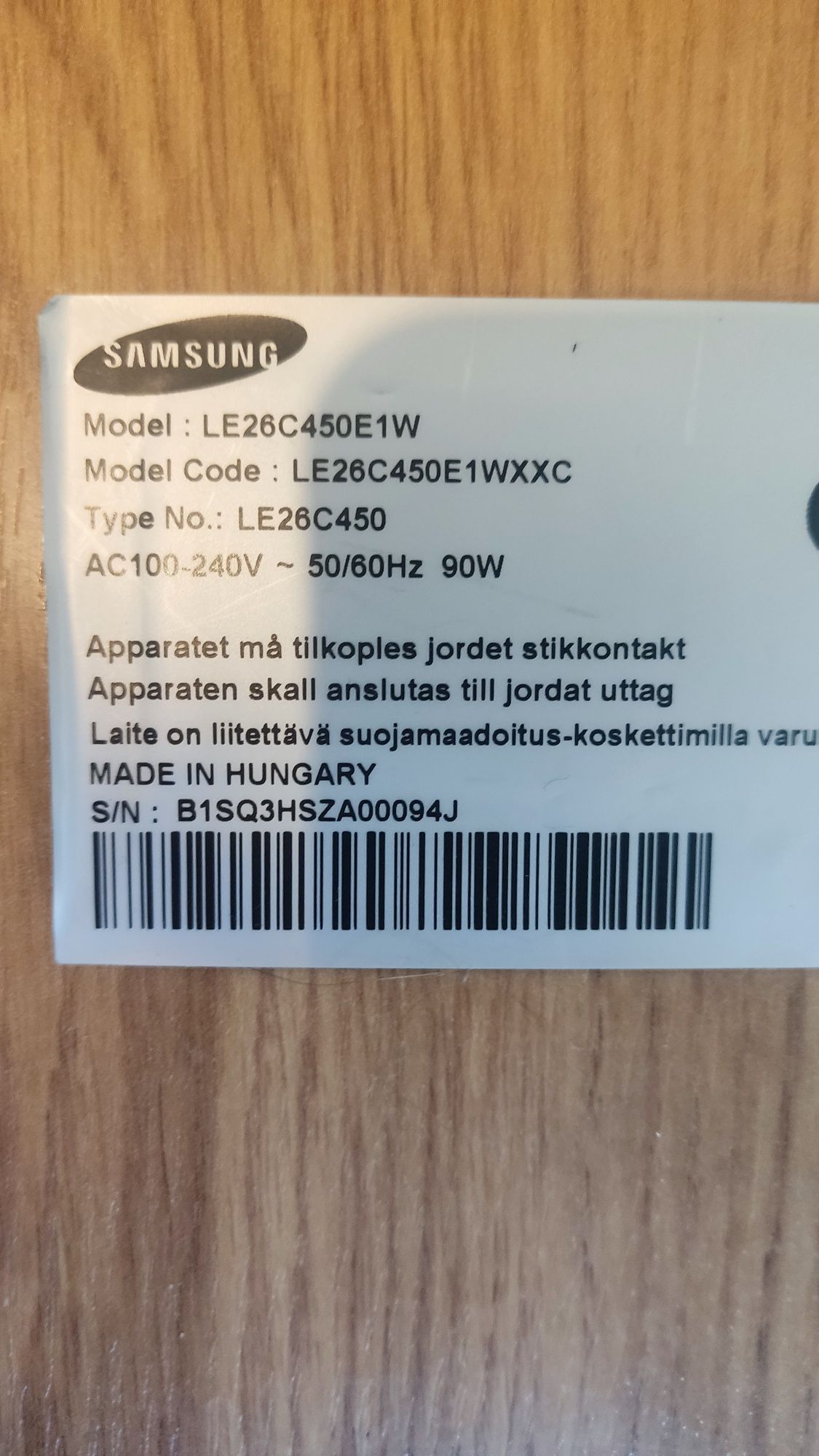 Peças TV Samsung LE26C450E1W