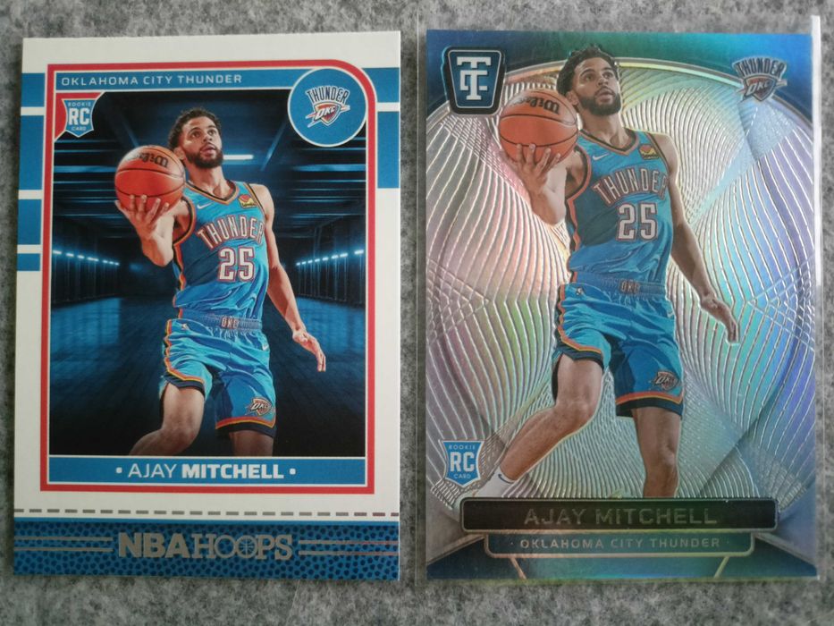 2 karty NBA Rookie 2024-25 Ajay Mitchell Oklahoma City Thunder