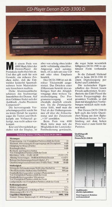 DENON DCD 3300 - high-end , Z PILOTEM extra stan - MONSTER :)