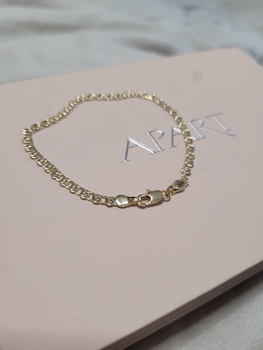 Grube duże oczka bransoletka złota