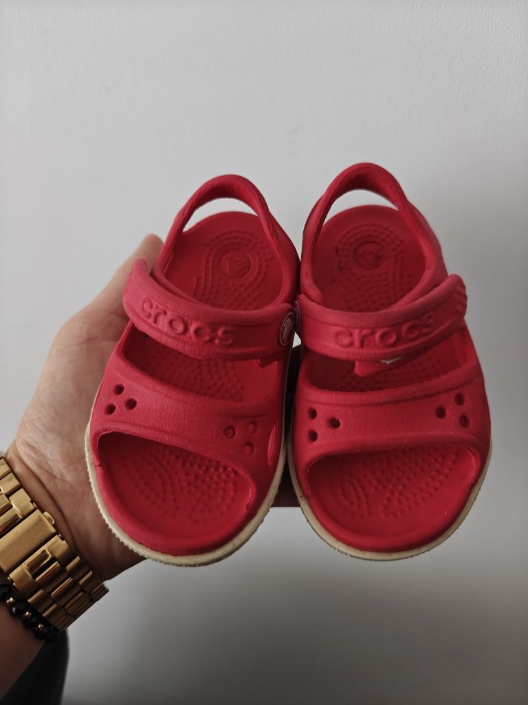 Crocs sandały dla dziecka czerwone C4  21/22 12 cm