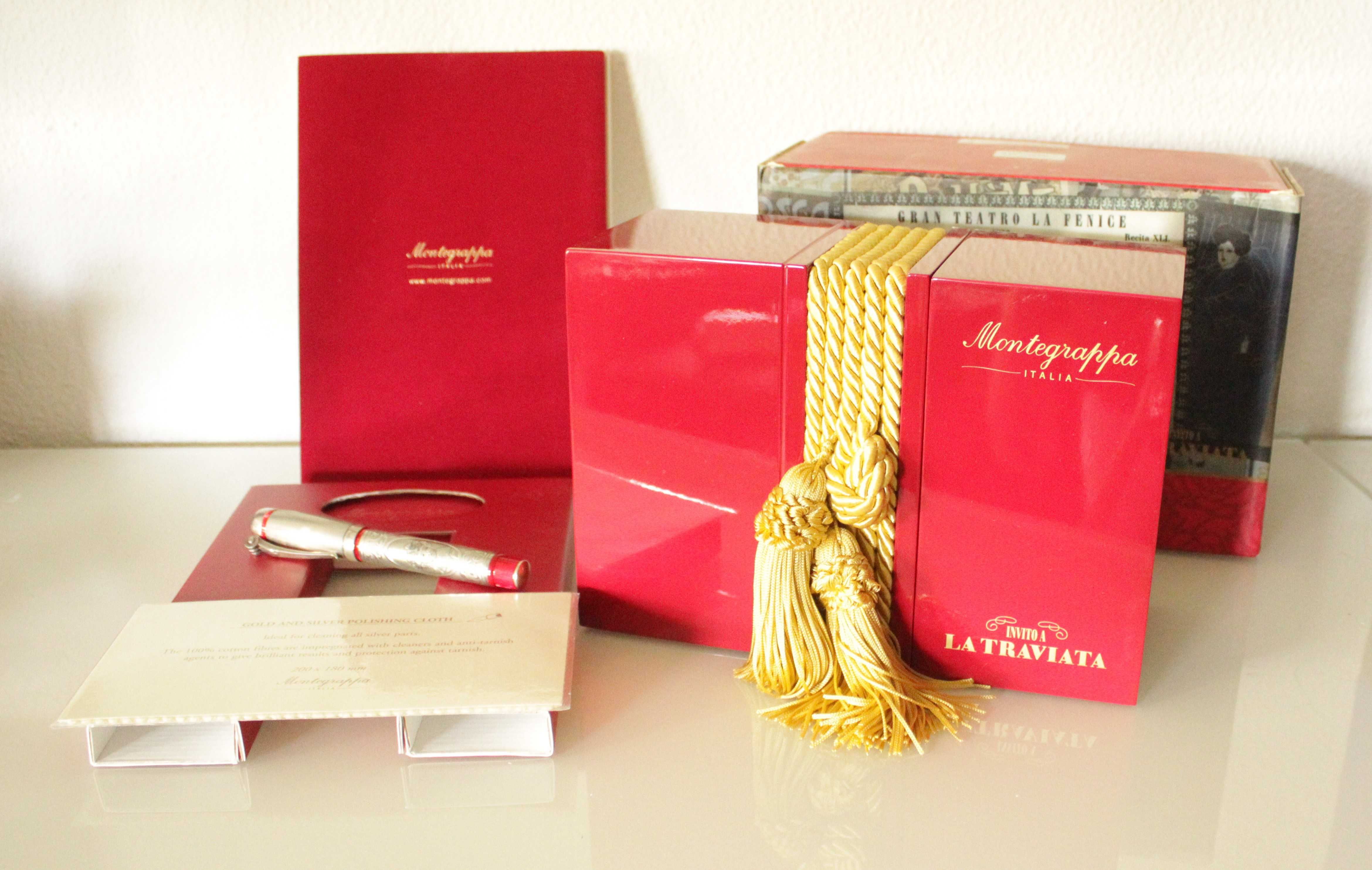 Montegrappa La Traviata Caneta Rara de Prata serie limitada