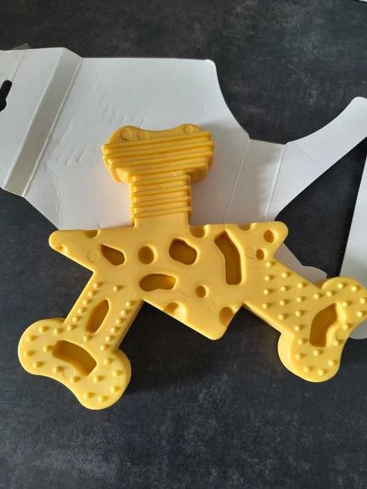 Gryzak dla Psa w Kształcie Sera z Pojemnikiem na Pokarm, Zabawka