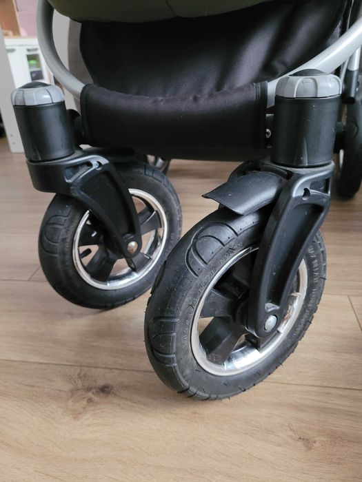 Wozek 3w1 z wszystkimi dodatkami ciemny zielony