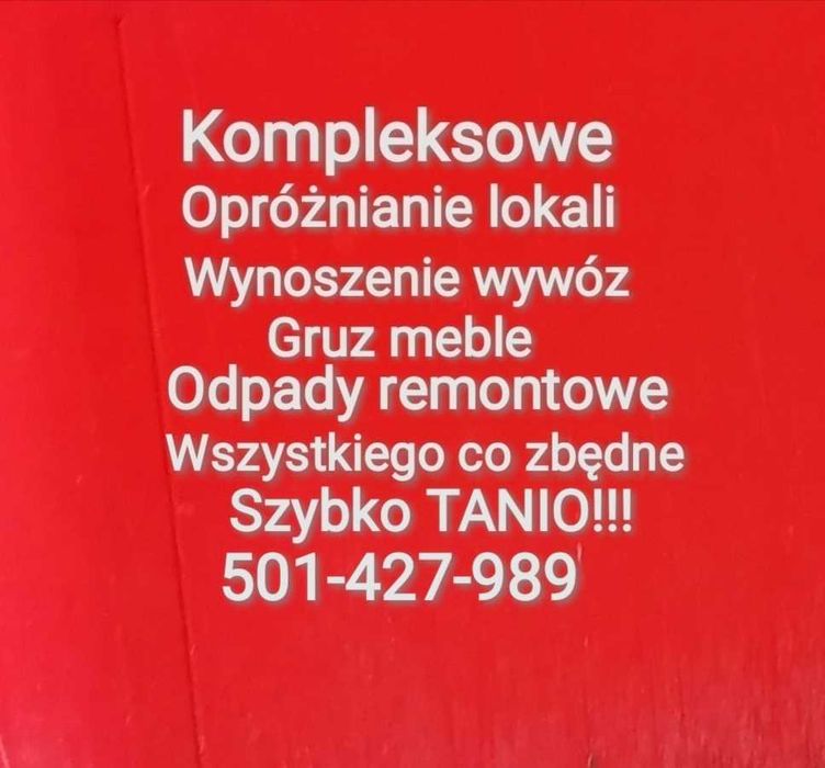 NAJTAŃSZY wywóz wynoszenie gruzu w małych workach